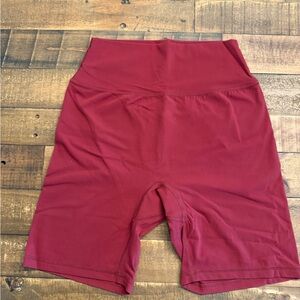 BuffBunny Biker Shorts Medium 6” Wine Color